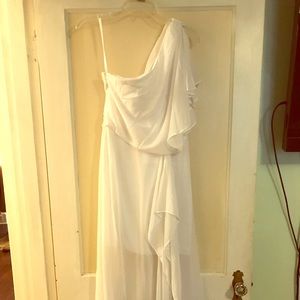 Floor length draped dress